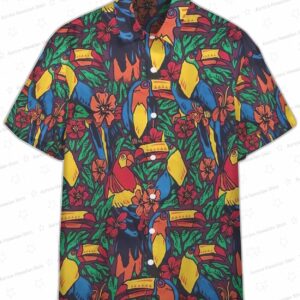 3D Parrot Toucan Ace Ventura Hawaiian Shirt for Movie Fans