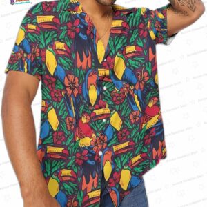 3D Parrots And Toucans Ace Ventura Pet Detective Custom Hawaii Shirt 2