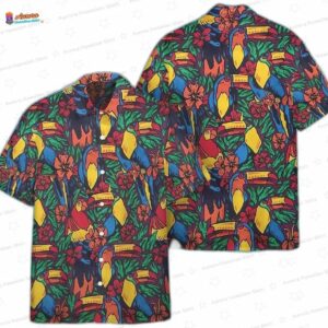 3D Parrots And Toucans Ace Ventura Pet Detective Custom Hawaii Shirt 4