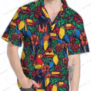 3D Parrots And Toucans Ace Ventura Pet Detective Custom Hawaii Shirt 5
