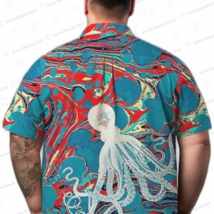 Aet Big Tall Dye Hawaiian Shirt Dye Octopus Silhouette Hawaiian Shirt 1