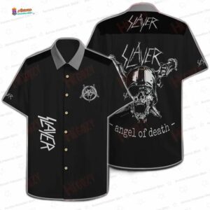 Angel of Death Slayer Hawaiian Shirt – Vintage Thrash Metal Hawaiian Shirt
