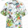 Pineapple Hibiscus Floral Hawaiian Shirt for Tropical Beach Vacations