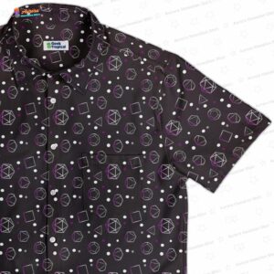 Trendy Asexual Pride Flag DND Dice Hawaiian Shirt for RPG Fans