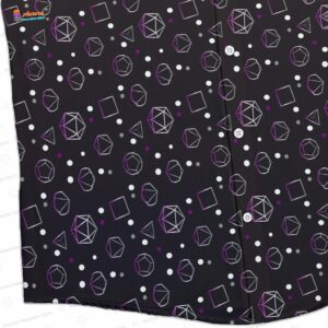 Asexual Pride Flag DND Dice Button Up Shirt 1