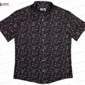 Asexual Pride Flag DND Dice Button Up Shirt 3
