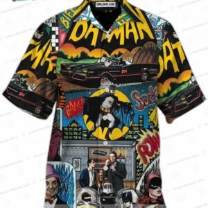 Retro 1966 Batman TV Series Comic Collage Hawaiian Shirt