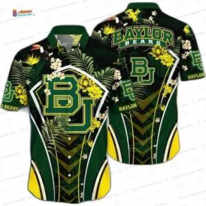 Baylor Bears NCAA Hawaiian Shirt Blooming Flowers Aloha Shirt 3