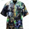 Into the Forest Camping Bear Hawaiian Shirt, Mountain Aloha Button-Up for Outdoor Vacation Gift