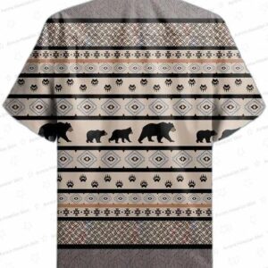Bear Crossing Brown Trendy Hawaiian Shirt 3D Summer Gifts 1