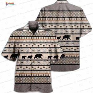 Bear Crossing Brown Trendy Hawaiian Shirt 3D Summer Gifts 2