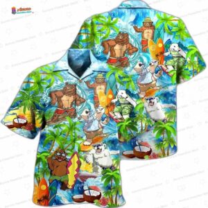 Bear Love Beach Love Animals Hawaiian Shirt 1
