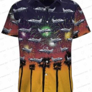 Beechcraft King Air Royal Australian Air Force Hawaiian Shirt – Fireworks Aircraft Aloha Shirt