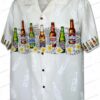 I Love Beer Hawaiian Shirt, Craft Bottle BBQ Vacation Button-Up