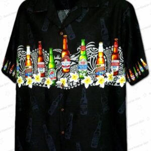 Beer Lovers Chest Band Cotton Aloha Men s Shirt 1