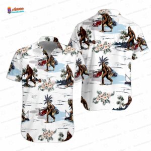 Funny Bigfoot Floral Hawaiian Shirt for Men and Women