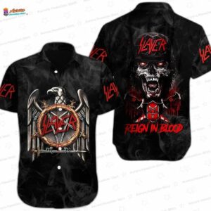 Blood Reign Slayer Hawaiian Shirt – Reign in Blood Heavy Metal Hawaiian Shirt
