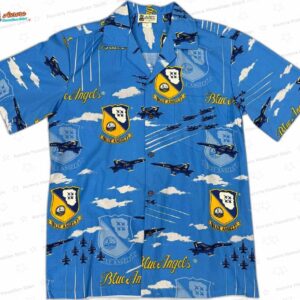 Blue Angels Blue Hawaiian Shirt for Aviation Fans