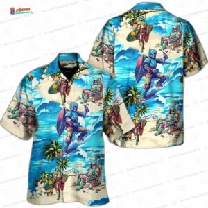 Boba Fett Star Wars Surfing Hawaiian Shirt For Men Women Kids 1