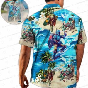Boba Fett Star Wars Surfing Hawaiian Shirt For Men Women Kids 2