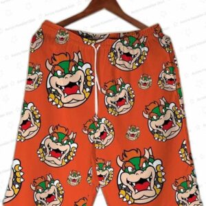 Bowser - Inspired Hawaiian Shirt - Mario Hawaiian Shirt Orange Bowser Retro Gamer Outfit 3