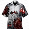 Bear I Drink Bourbon Bear Hawaiian Shirt with Whiskey Leaf Print