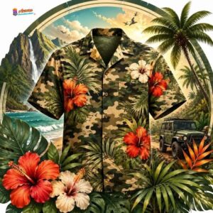 Camo Hawaiian Shirt