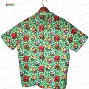 Chibi Zelda Character Hawaiian Shirt Retro Adventure Style Party Summer Shirt Gamer Gifts 1