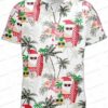 Santa Claus Flamingo Christmas in July Hawaiian Shirt – Tropical Holiday Aloha Shirt