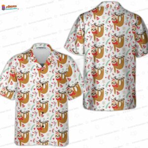 Christmas Lazy Sloths Hawaiian Shirt Funny Sloth Christmas Shirt Best Gift For Christmas