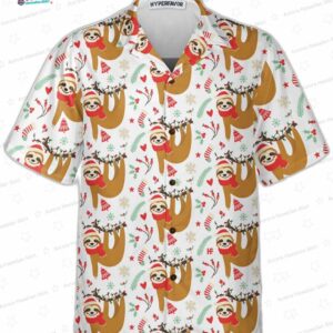Christmas Lazy Sloths Hawaiian Shirt Funny Sloth Christmas Shirt Best Gift For Christmas 2