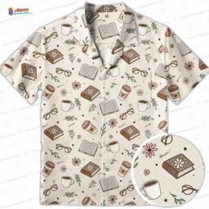 Coffee book Rainy Day Unisex Hawaiian Shirt 1