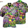 Psychedelic Island Wave New England Patriots Hawaiian Shirt, Colorful NFL Aloha Button-Up for Football Fan Gift