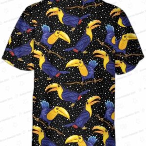Colorful Toucan Summer Hawaiian Shirt Tropical Toucan Shirt For Adults Cool Toucan Print Shirt 1