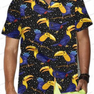 Colorful Toucan Summer Hawaiian Shirt Tropical Toucan Shirt For Adults Cool Toucan Print Shirt 3