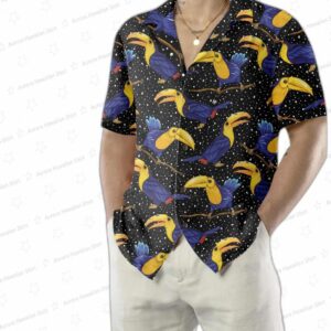 Colorful Toucan Summer Hawaiian Shirt Tropical Toucan Shirt For Adults Cool Toucan Print Shirt 4