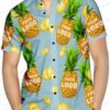 Pineapple Hibiscus Floral Hawaiian Shirt for Tropical Beach Vacations