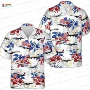 MD-88 Airplane 4th of July Hawaiian Shirt
