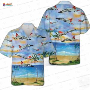 Convair F-102 Delta Dagger Air Force Hawaiian Shirt – Beach Aircraft Aloha Shirt