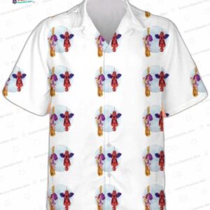 Rapunzel Spider Web Spider Man Hawaiian Shirt, White Crossover Aloha Button-Up for Fan Vacation Gift