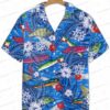 Green Bass Fish Hawaiian Shirt with Scale Print for Anglers Green Bass Fish Hawaiian Shirt with Scale Print for Anglers