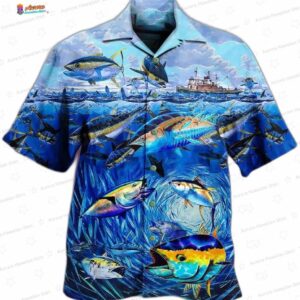Fishing Love Fish Love Ocean Hawaiian Shirt 1