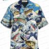 Colorful Bass Fishing Hawaiian Shirt with Lure Print for Anglers