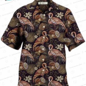 Vintage Flamingo Pineapple Hawaiian Shirt, Classic Aloha for Beach Trips