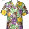 Retro Ape Face Monkey Hawaiian Shirt – Black Tropical Aloha Shirt