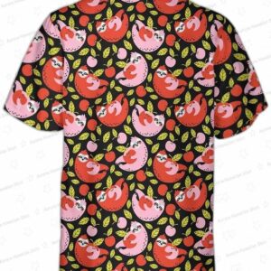 Funny Sloth Holding Red Cherry Hawaiian Shirt Funny Sloth Shirt For Adults Sloth Themed Gift Idea 1