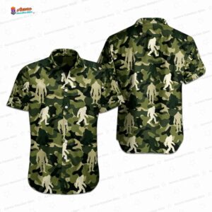 Bigfoot Camo Hawaiian Shirt – Forest Cryptid Aloha Shirt