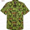 Floral Logo Ghostbusters Hawaiian Shirt, White Red Tropical Movie Aloha Button-Up for Halloween Gift