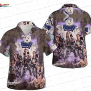 Stay Puft Ghostbusters Hawaiian Shirt Gift for Retro Movie Fans