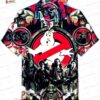 No-Ghost Logo Ghostbusters Hawaiian Shirt, Retro Movie Aloha Button-Up for Halloween Fan Gift